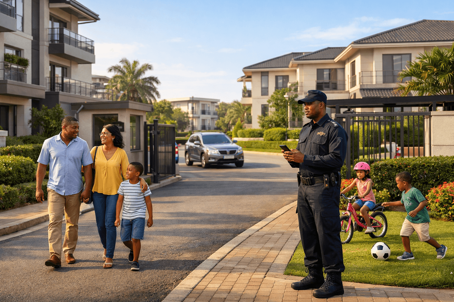 Gated residential estate — secure community